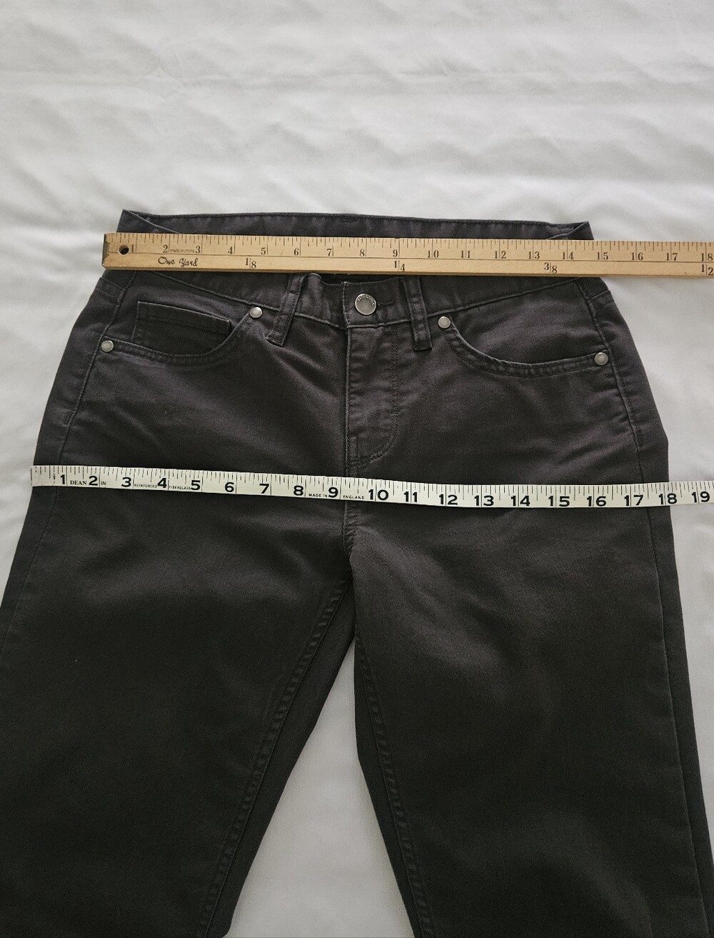 Patagonia Pinyon Pines Pants Charcoal Gray Organic Cotton Twill Size 4 - Picture 11 of 13